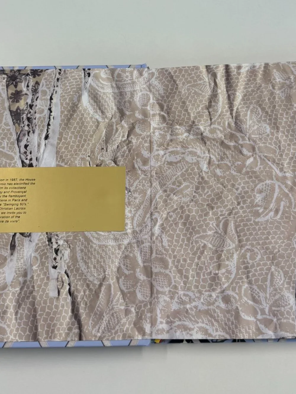 Rare Christian Lacroix Papier Notebook Vintage w/ Gold Foil Pages
